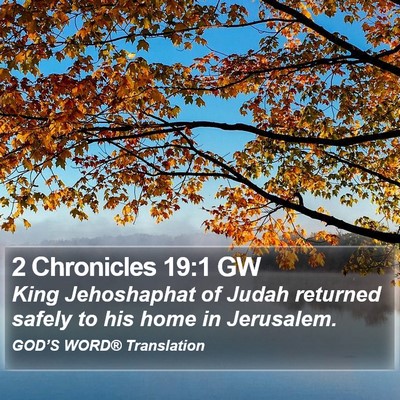 2 Chronicles 19:1 GW Bible Verse Image