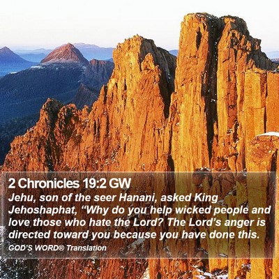 2 Chronicles 19:2 GW Bible Verse Image