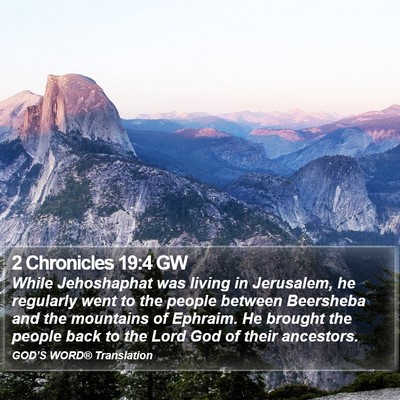 2 Chronicles 19:4 GW Bible Verse Image