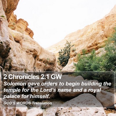 2 Chronicles 2:1 GW Bible Verse Image