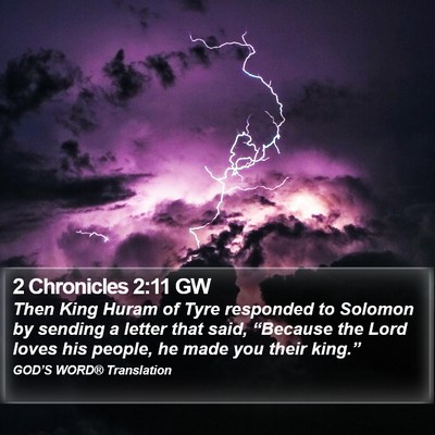 2 Chronicles 2:11 GW Bible Verse Image