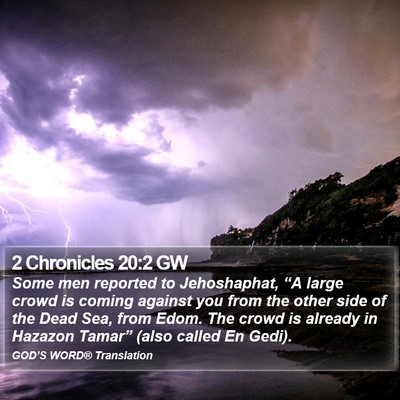 2 Chronicles 20:2 GW Bible Verse Image