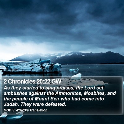 2 Chronicles 20:22 GW Bible Verse Image