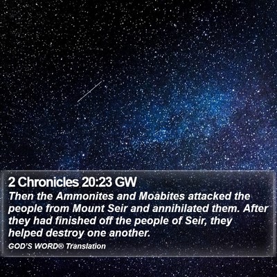 2 Chronicles 20:23 GW Bible Verse Image