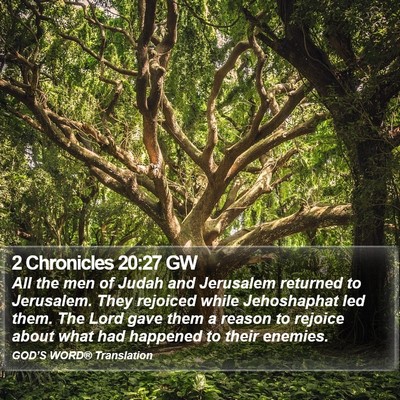 2 Chronicles 20:27 GW Bible Verse Image