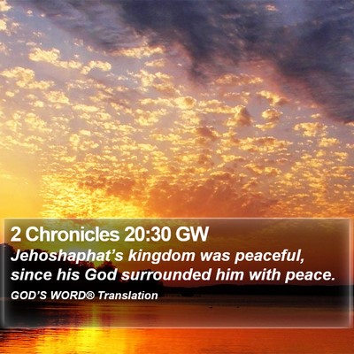 2 Chronicles 20:30 GW Bible Verse Image