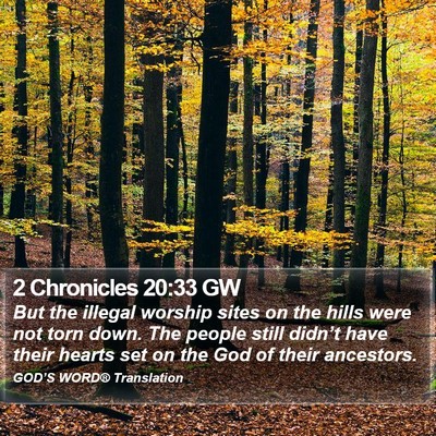 2 Chronicles 20:33 GW Bible Verse Image