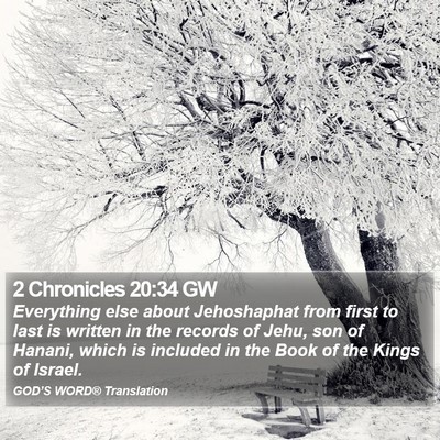 2 Chronicles 20:34 GW Bible Verse Image