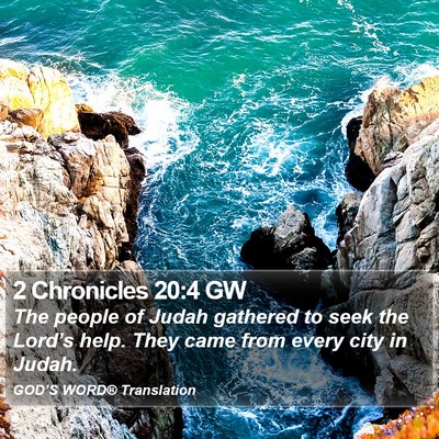 2 Chronicles 20:4 GW Bible Verse Image