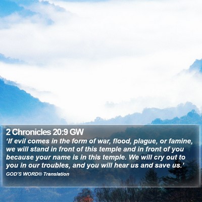 2 Chronicles 20:9 GW Bible Verse Image