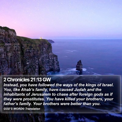 2 Chronicles 21:13 GW Bible Verse Image