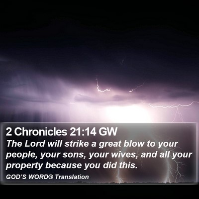 2 Chronicles 21:14 GW Bible Verse Image