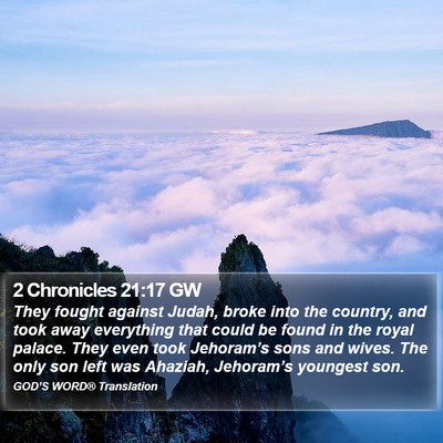 2 Chronicles 21:17 GW Bible Verse Image
