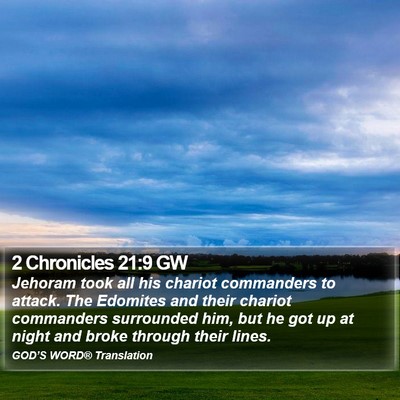 2 Chronicles 21:9 GW Bible Verse Image