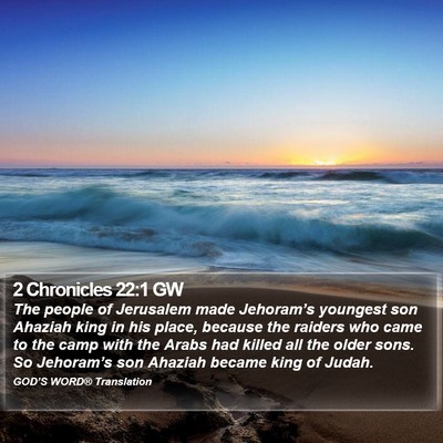 2 Chronicles 22:1 GW Bible Verse Image