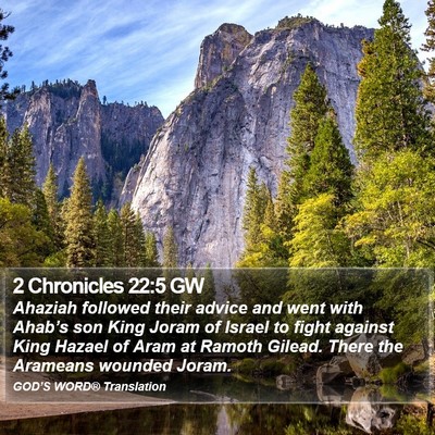 2 Chronicles 22:5 GW Bible Verse Image