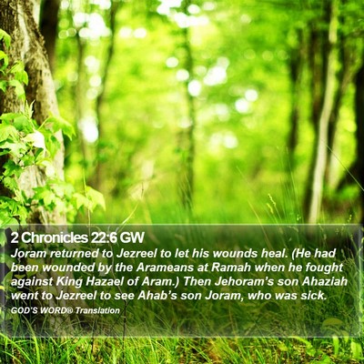 2 Chronicles 22:6 GW Bible Verse Image
