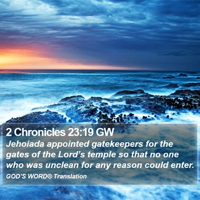 2 Chronicles 23:19 GW Bible Verse Image