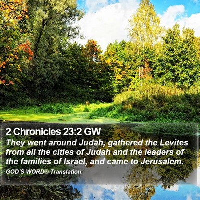 2 Chronicles 23:2 GW Bible Verse Image