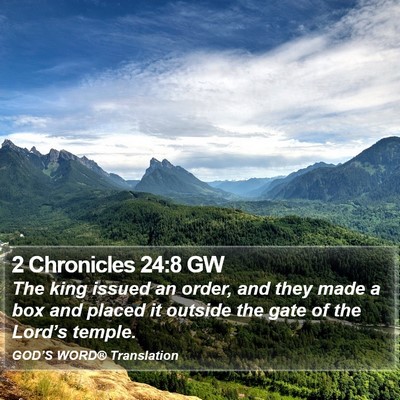 2 Chronicles 24:8 GW Bible Verse Image