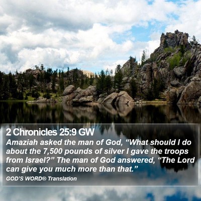 2 Chronicles 25:9 GW Bible Verse Image