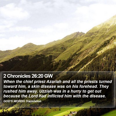 2 Chronicles 26:20 GW Bible Verse Image