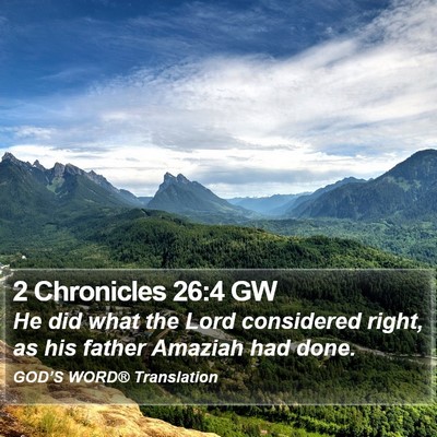 2 Chronicles 26:4 GW Bible Verse Image