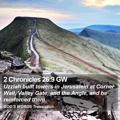 2 Chronicles 26:9 GW Bible Verse Image