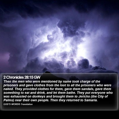 2 Chronicles 28:15 GW Bible Verse Image