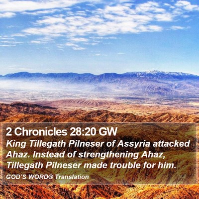 2 Chronicles 28:20 GW Bible Verse Image