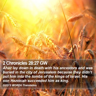2 Chronicles 28:27 GW Bible Verse Image