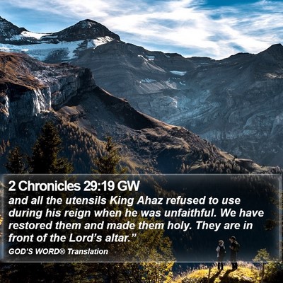 2 Chronicles 29:19 GW Bible Verse Image