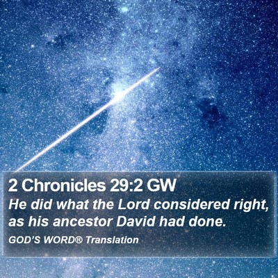 2 Chronicles 29:2 GW Bible Verse Image