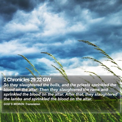 2 Chronicles 29:22 GW Bible Verse Image