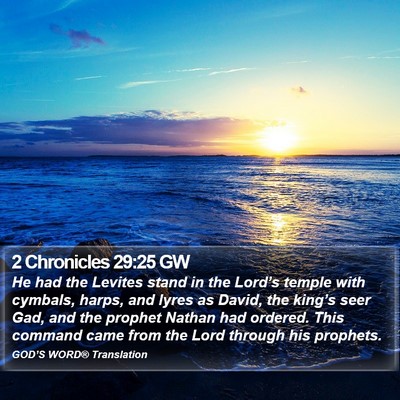 2 Chronicles 29:25 GW Bible Verse Image