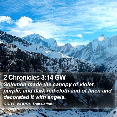 2 Chronicles 3:14 GW Bible Verse Image
