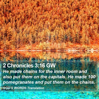 2 Chronicles 3:16 GW Bible Verse Image