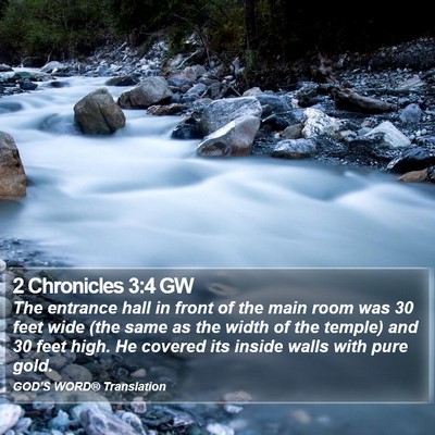 2 Chronicles 3:4 GW Bible Verse Image
