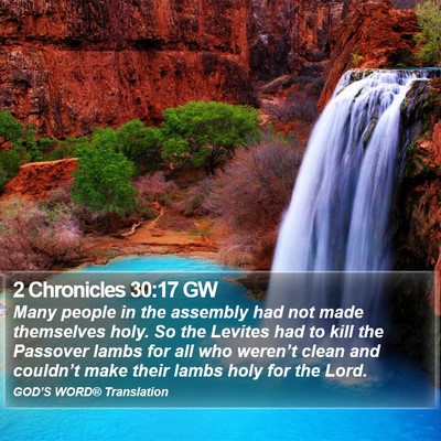 2 Chronicles 30:17 GW Bible Verse Image
