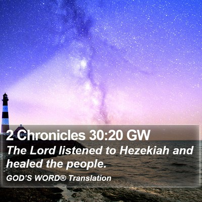 2 Chronicles 30:20 GW Bible Verse Image