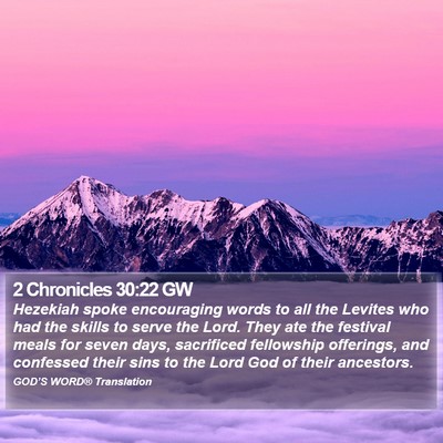 2 Chronicles 30:22 GW Bible Verse Image