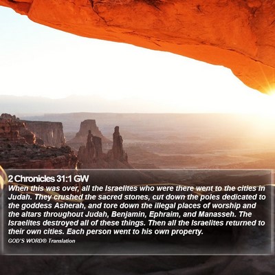 2 Chronicles 31:1 GW Bible Verse Image