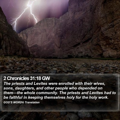 2 Chronicles 31:18 GW Bible Verse Image