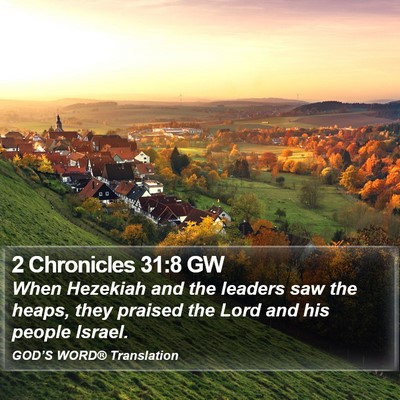 2 Chronicles 31:8 GW Bible Verse Image