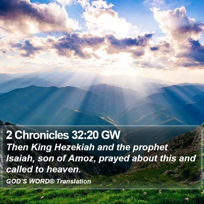 2 Chronicles 32:20 GW Bible Verse Image
