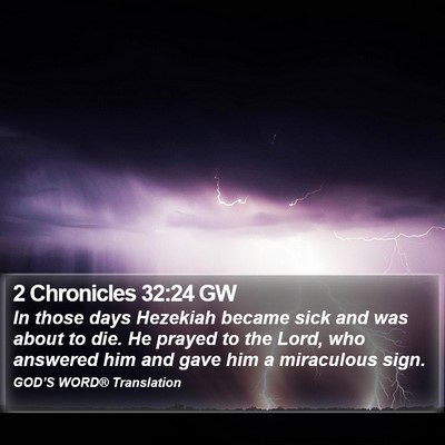 2 Chronicles 32:24 GW Bible Verse Image