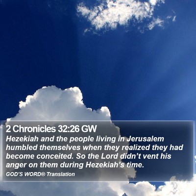 2 Chronicles 32:26 GW Bible Verse Image