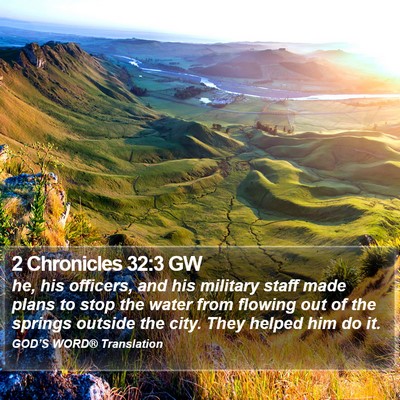 2 Chronicles 32:3 GW Bible Verse Image