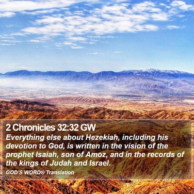 2 Chronicles 32:32 GW Bible Verse Image