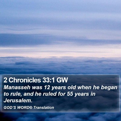 2 Chronicles 33:1 GW Bible Verse Image